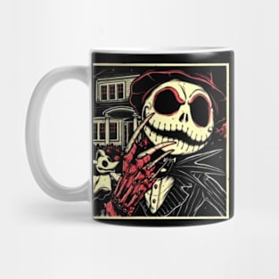 Graphic Vintage Movie Skellington Design Character Mug